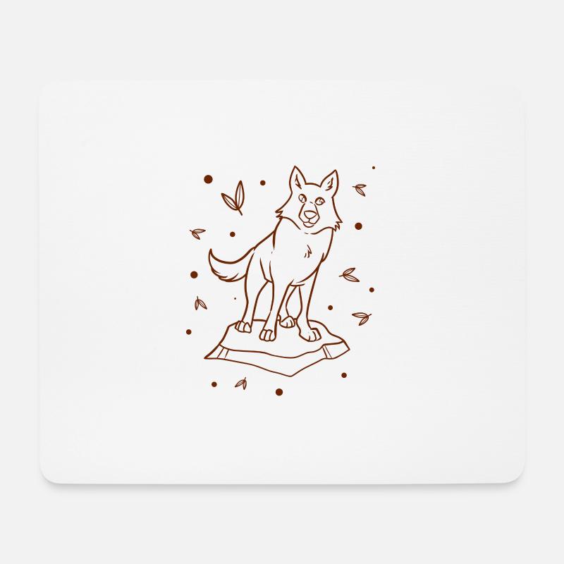 Wolf - Tierfreund - Naturschutz - Mousepad (Querformat) - Weiß