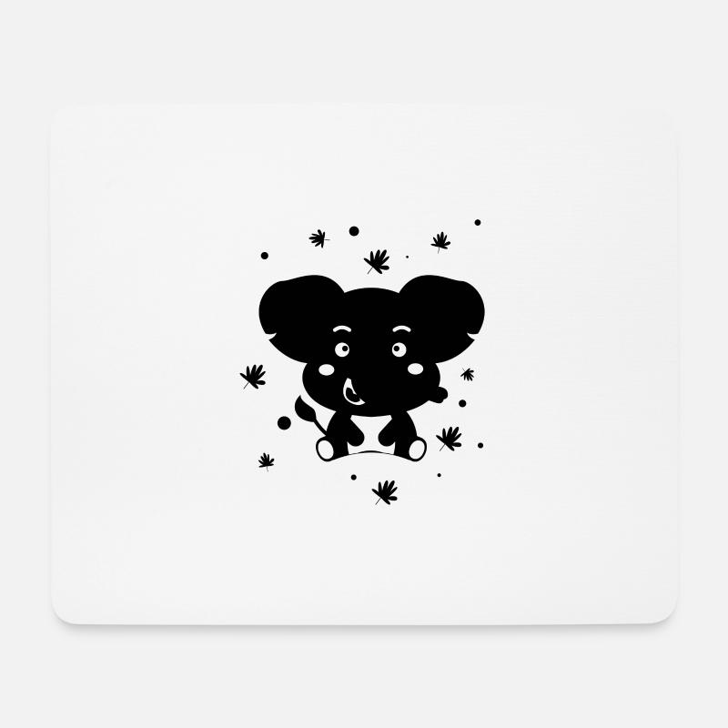 kleiner Elefant - Zootiere - Tierfreund - Mousepad (Querformat) - Weiß