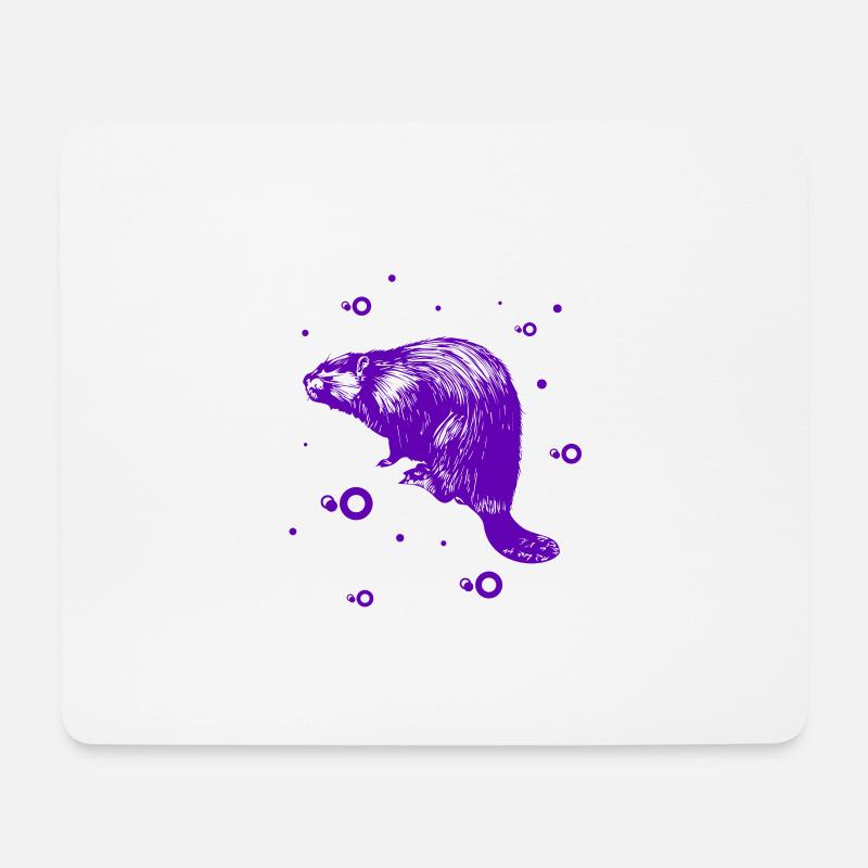 Marder - Hermelin - Wiesel - Mousepad (Querformat) - Weiß