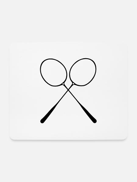 badminton - Mousepad (Querformat) - Weiß