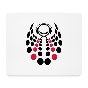 DJ - Tapis de souris (format paysage) - blanc - Devant