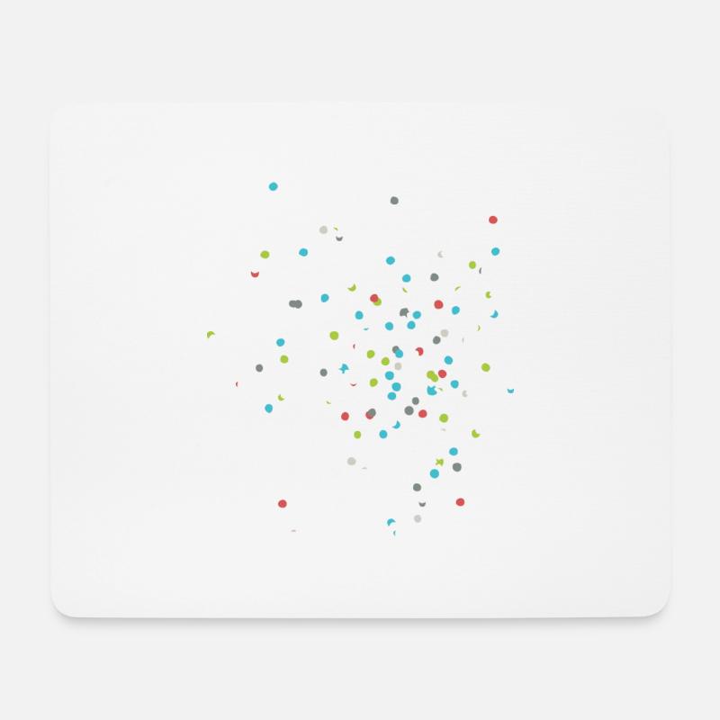 Konfetti - Mousepad (Querformat) - Weiß