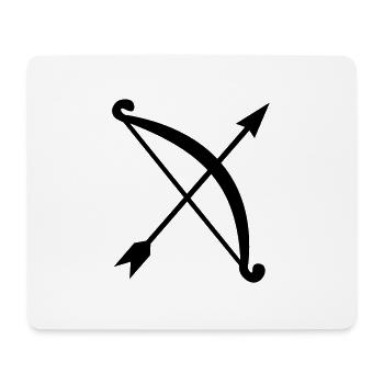 bow and arrow - Mouse Pad (horizontal) - white - Front