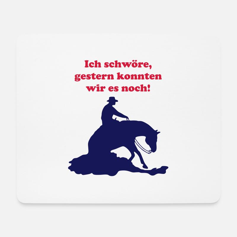 Ich schwöre gestern konnten wir es noch - Mousepad (Querformat) - Weiß