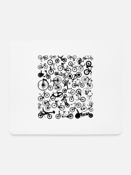 Fahrrad muster rad - Mousepad (Querformat) - Weiß