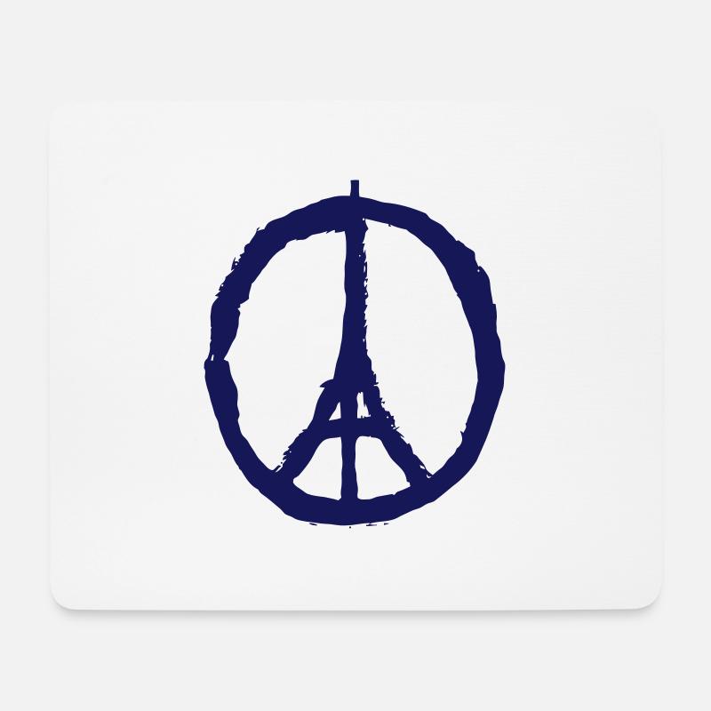 Bete für Paris - Mousepad (Querformat) - Weiß