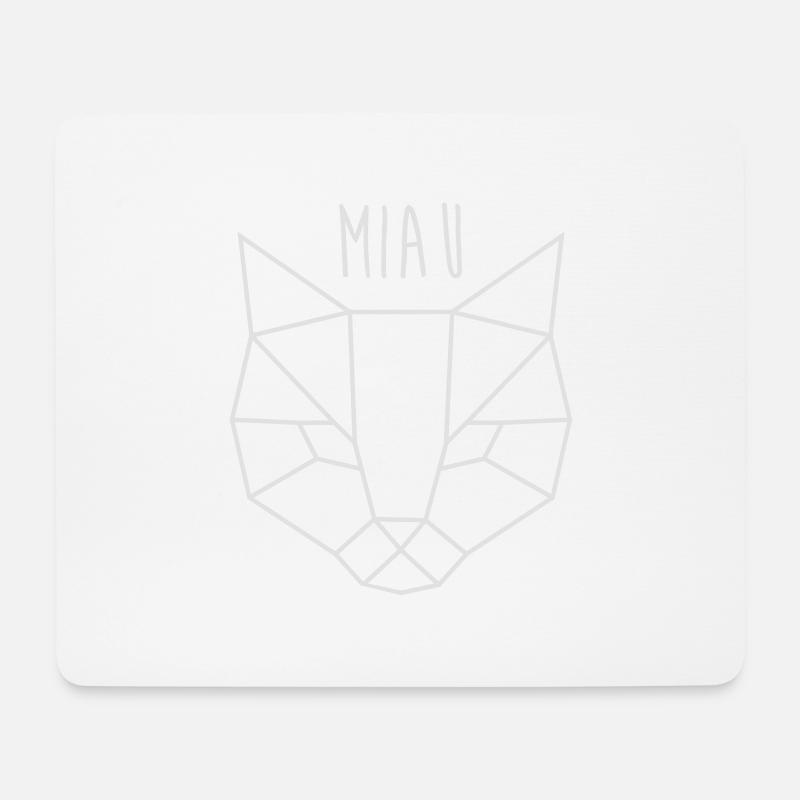 Miau - Mousepad (Querformat) - Weiß