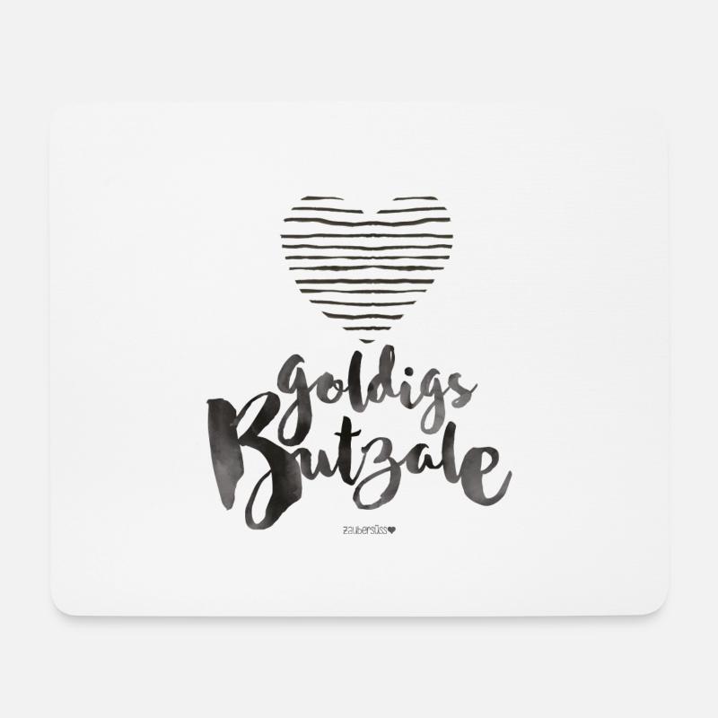 goldigs Butzale Stripes - Mousepad (Querformat) - Weiß