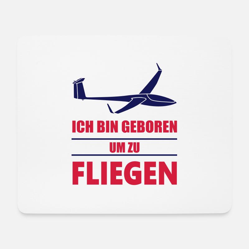 dg800_geborenumzufliegen_ - Mousepad (Querformat) - Weiß