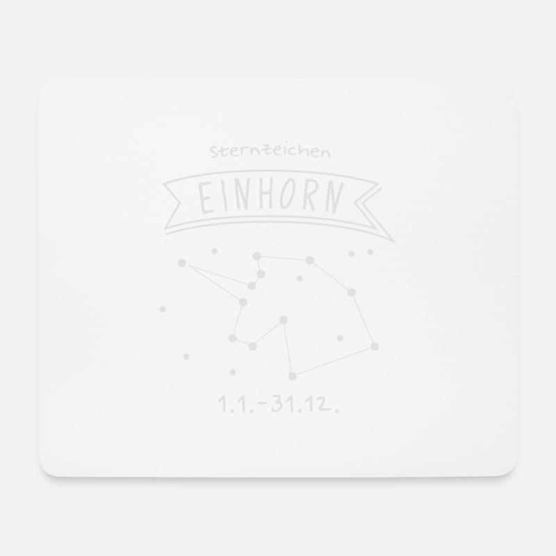 Sternzeichen Einhorn - Mousepad (Querformat) - Weiß