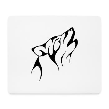Wolf - Mousepad (Querformat) - Weiß - Vorne