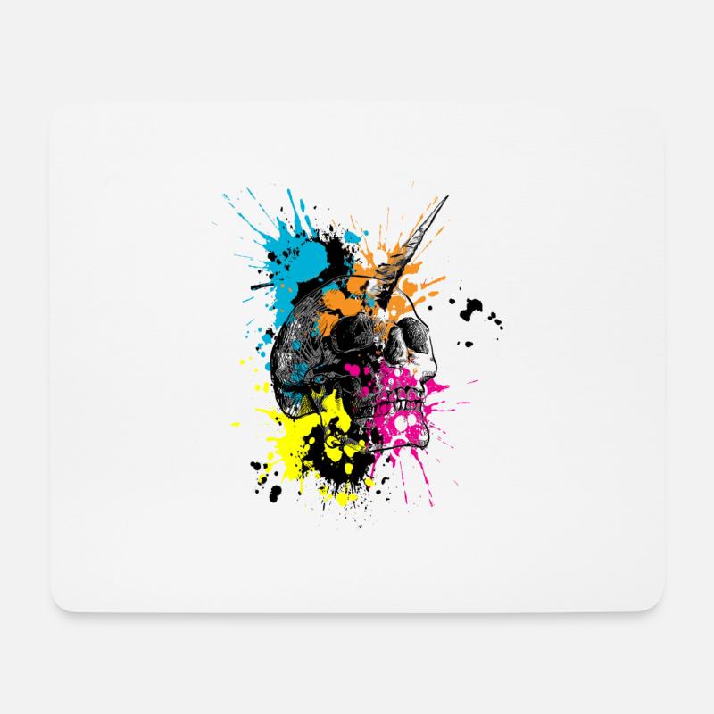 Unicorn Skull - Mouse Pad (horizontal) - white