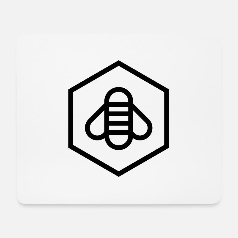 Biene - Mousepad (Querformat) - Weiß