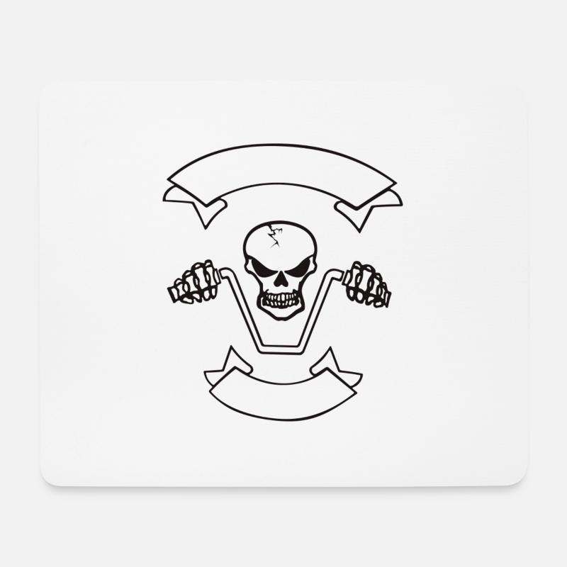 Biker de l'enfer - Tapis de souris (format paysage) - blanc