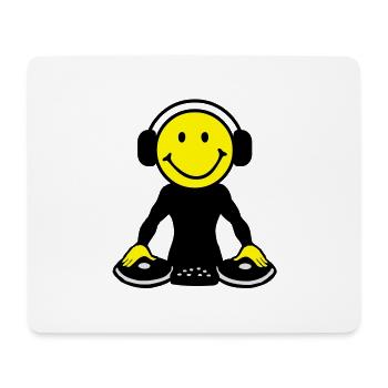 DJ - Tapis de souris (format paysage) - blanc - Devant