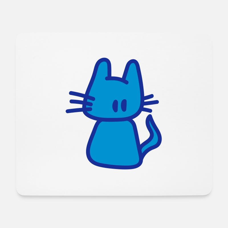 katze / cat - Mousepad (Querformat) - Weiß