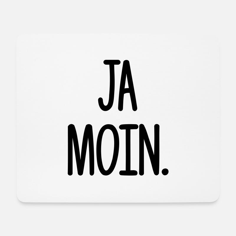 Moin Moin, Lustiges Ja Moin Hamburg Hafen Geschenk - Mousepad (Querformat) - Weiß