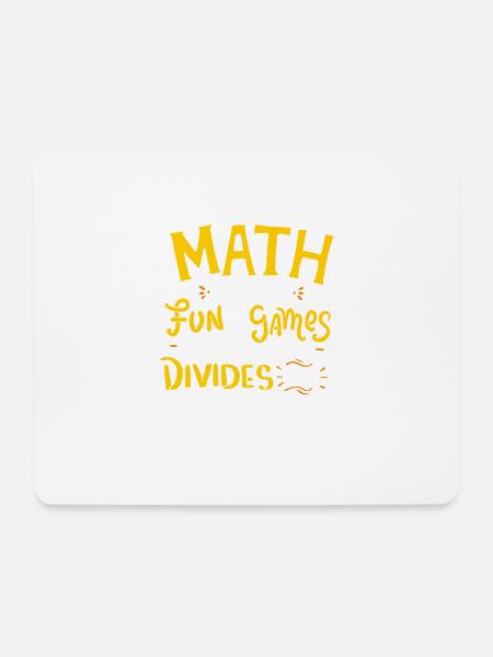 Mathe It's all fun and Games until so divides zero - Mousepad (Querformat) - Weiß