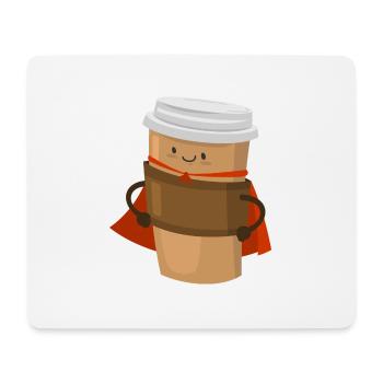 Café Superhero Superhero Superpower Café - Tapis de souris (format paysage) - blanc - Devant