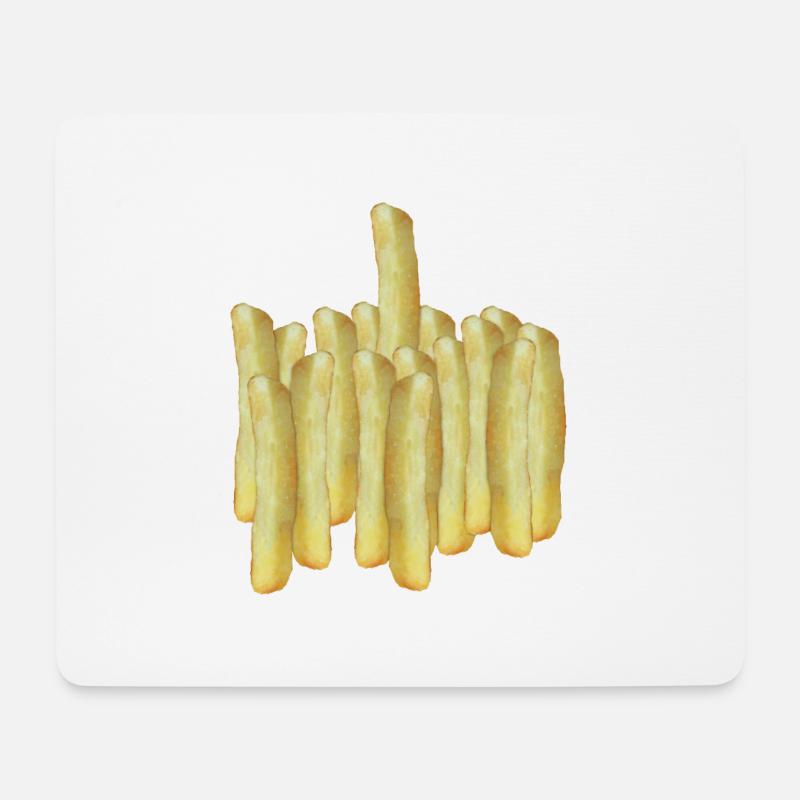 Pommes One - Mousepad (Querformat) - Weiß