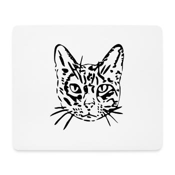 Katze, Mieze, Miezekatze, Geschenk, Geschenkidee - Mousepad (Querformat) - Weiß - Vorne