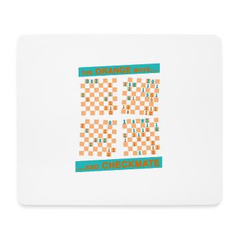 Le mouvement ORANGE ... et CHECKMATE - Chevalier - Tapis de souris (format paysage) - blanc - Devant