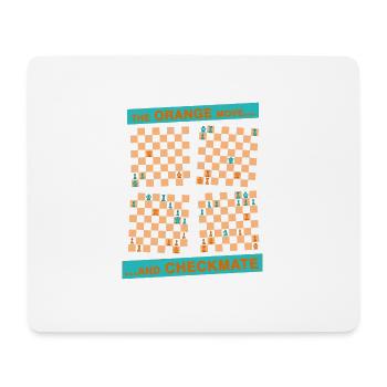 Le mouvement ORANGE ... et CHECKMATE - Tour - Tapis de souris (format paysage) - blanc - Devant