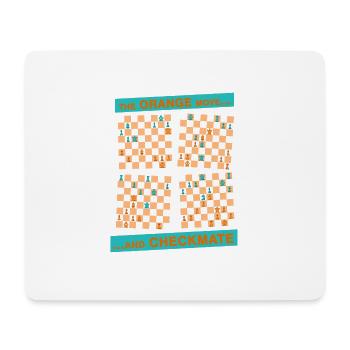 Le mouvement ORANGE ... et CHECKMATE - Queen - Tapis de souris (format paysage) - blanc - Devant