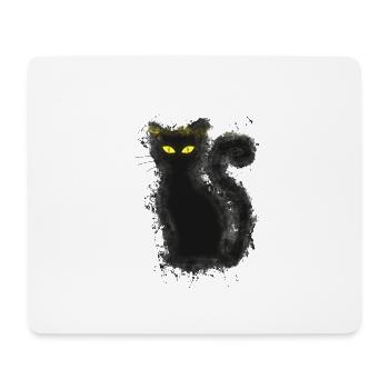 Halloween chat brillant - Tapis de souris (format paysage) - blanc - Devant