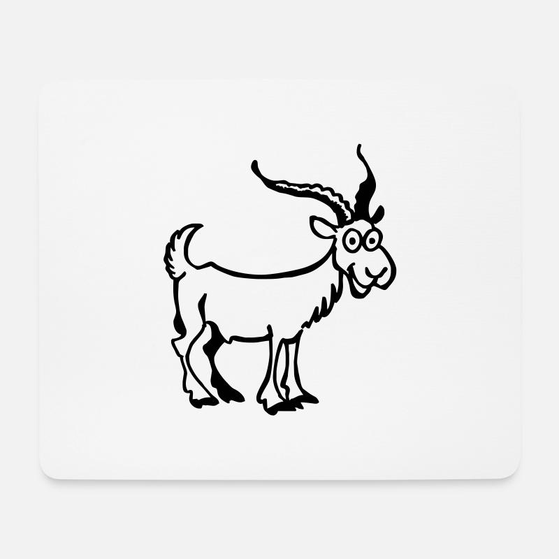 Geiß - Mousepad (Querformat) - Weiß