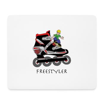 Roller fresstyler - Mousepad (Querformat) - Weiß - Vorne