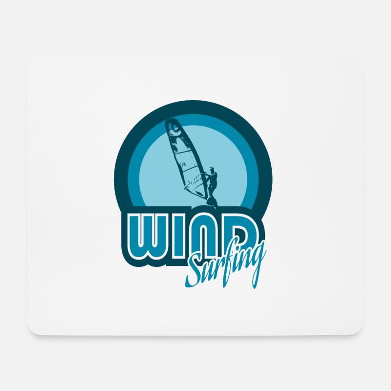 Windsurfer - Tapis de souris (format paysage) - blanc