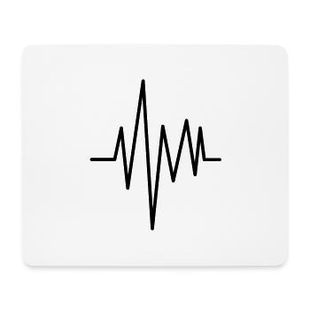 wave_pulse_u1 - Mousepad (Querformat) - Weiß - Vorne