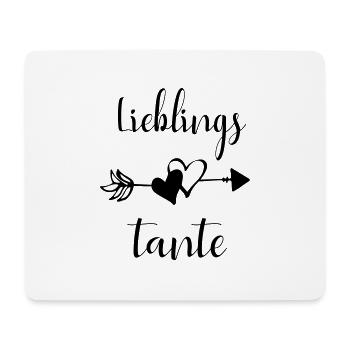 Lieblingstante Tante Nichte Neffe Spruch Geschenk - Mousepad (Querformat) - Weiß - Vorne