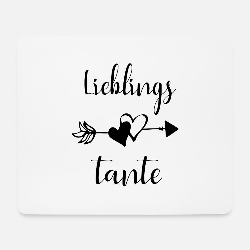 Lieblingstante Tante Nichte Neffe Spruch Geschenk - Mousepad (Querformat) - Weiß
