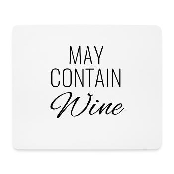 May Contain Wine - Mousepad (Querformat) - Weiß - Vorne