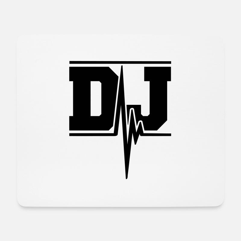 DJ Music Pulse - Mousepad (Querformat) - Weiß