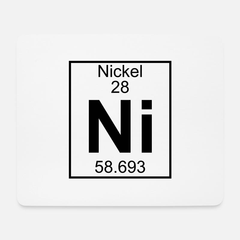 Periodic Element 28 - Ni (nickel) - BIG - Mousepad (Querformat) - Weiß