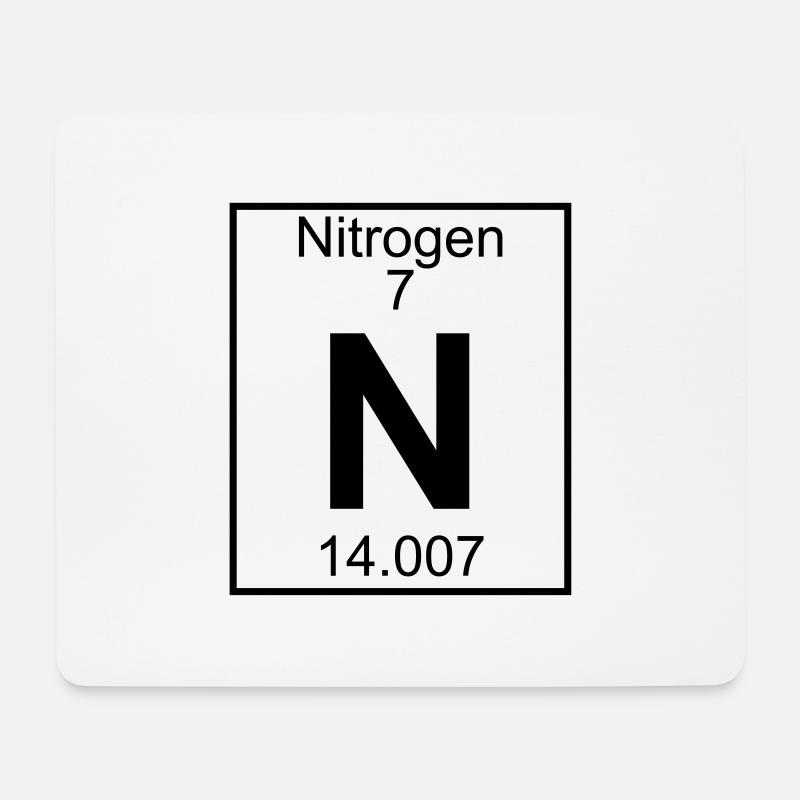 Periodic table element 7 - N (nitrogen) - BIG - Tapis de souris (format paysage) - blanc