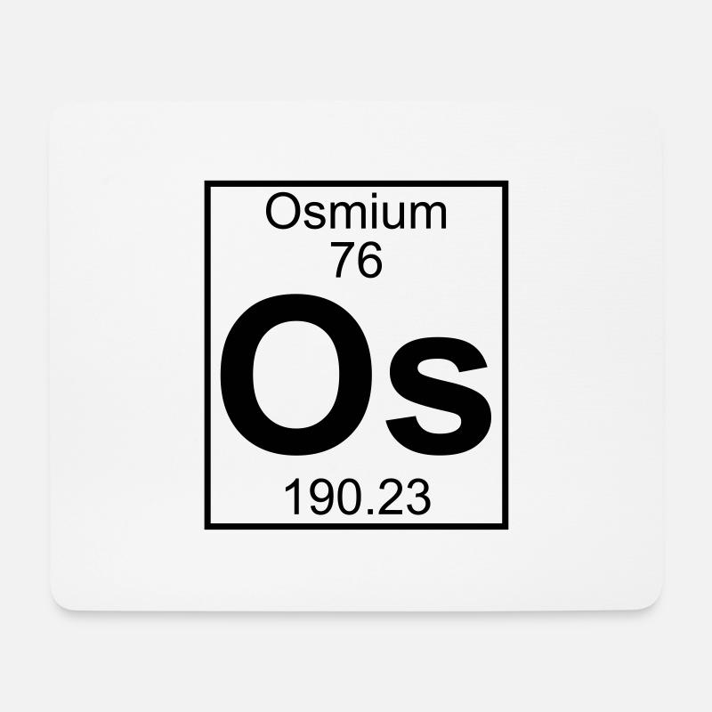 Element 076 - Os (osmium) - Full - Mousepad (Querformat) - Weiß