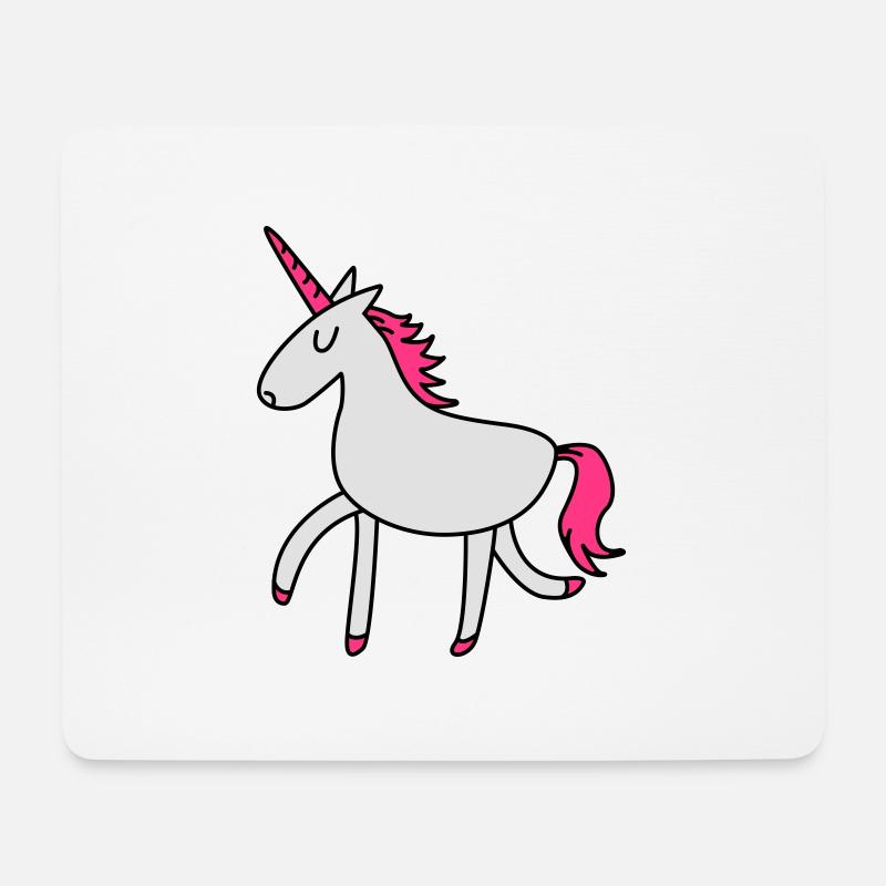 Cute Unicorn - Mousepad (Querformat) - Weiß