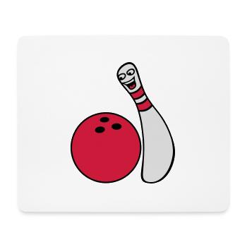 Cheeky Comic Bowling Pin - Mouse Pad (horizontal) - white - Front