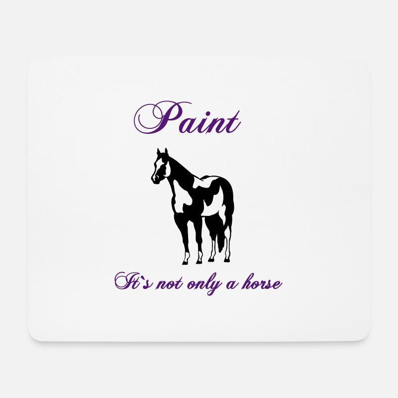 paint_its_not_only_a_horse - Mousepad (Querformat) - Weiß