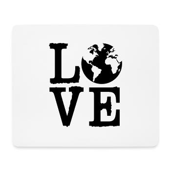 Love Earth - Mousepad (Querformat) - Weiß - Vorne