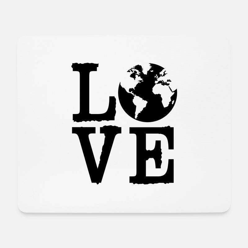 La terre d'amour - Tapis de souris (format paysage) - blanc