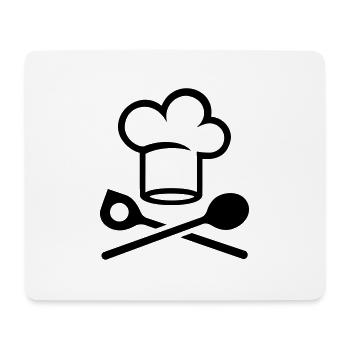 Cuisinier - Tapis de souris (format paysage) - blanc - Devant