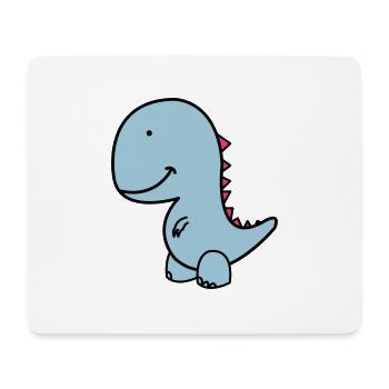 dino - Mousepad (Querformat) - Weiß - Vorne