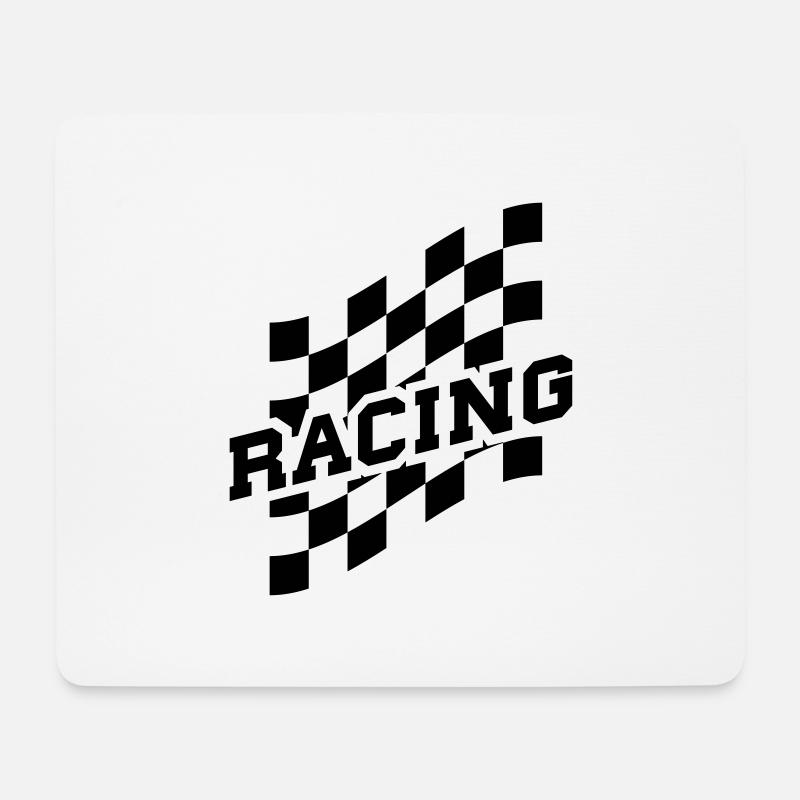 Racing - Mousepad (Querformat) - Weiß