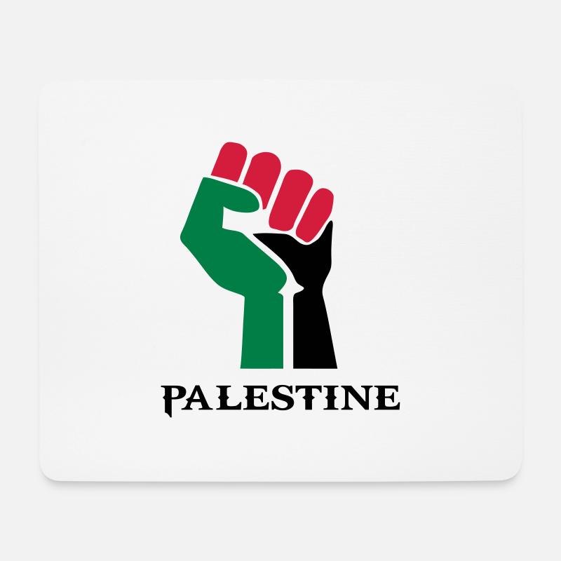 palästinensischen Symbolflagge Palästina - Mousepad (Querformat) - Weiß