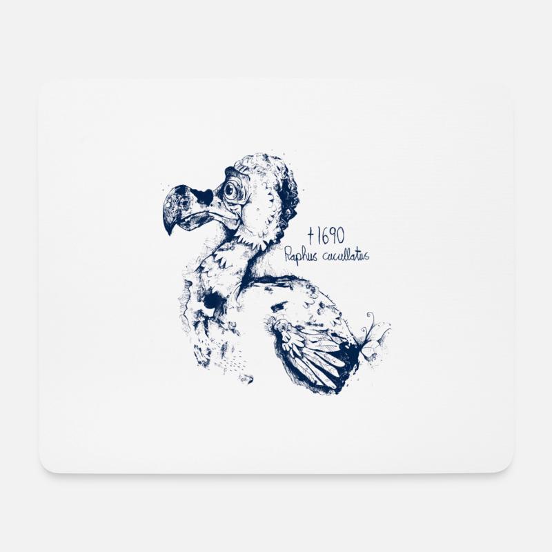 Dodo Vogel - Street Art - Mousepad (Querformat) - Weiß